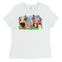 White Easter gnomes Easter Day Ladies Tee - CowGirlArtShop