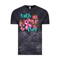 Cloud Black Faith hope cure Breast Cancer Vintage Tee - FaDigitalArtStudio