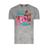 Cloud Rock Faith hope cure Breast Cancer Vintage Tee - FaDigitalArtStudio