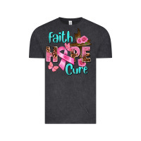 Vintage Black Faith hope cure Breast Cancer Vintage Tee - FaDigitalArtStudio