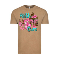 Vintage Coffee Faith hope cure Breast Cancer Vintage Tee - FaDigitalArtStudio