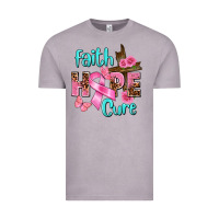Vintage Zinc Faith hope cure Breast Cancer Vintage Tee - FaDigitalArtStudio