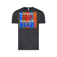 Vintage Black Land of the Free 4th of July Brushstroke Vintage Tee - Jasminsmagicworld