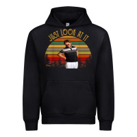 Black just look at it vintage funny for men women and family t shirt Urban Hoodie - baoMotion