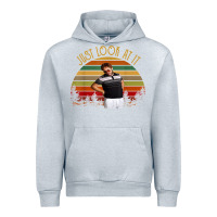 Heather Grey just look at it vintage funny for men women and family t shirt Urban Hoodie - baoMotion
