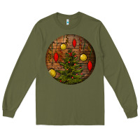 Army Green christmas Long Sleeve Tee - BundleAndBundleShop