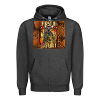 Charcoal Heather first in last out firefighter Zipper Hoodie - AdoDesignShop