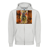 Dove Grey first in last out firefighter Zipper Hoodie - AdoDesignShop