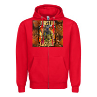Red first in last out firefighter Zipper Hoodie - AdoDesignShop