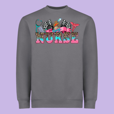 Nurse With Race And  Equipment Heavyweight Sweatshirt Designed By Adodesignshop