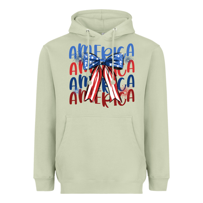 America Ribbon Heavyweight Hoodie by JahusDesignShop | Teevron