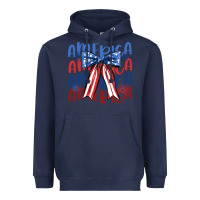 Navy america ribbon Heavyweight Hoodie - JahusDesignShop