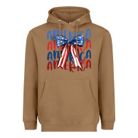 Toasted Coconut america ribbon Heavyweight Hoodie - JahusDesignShop