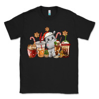 Black hippopotamus coffee cups christmas Classic Tee - CowGirlArtShop