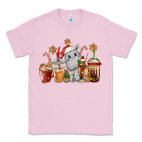 Bubblegum Pink hippopotamus coffee cups christmas Classic Tee - CowGirlArtShop