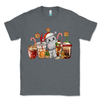 Charcoal Heather hippopotamus coffee cups christmas Classic Tee - CowGirlArtShop