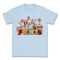 Dusty Blue hippopotamus coffee cups christmas Classic Tee - CowGirlArtShop