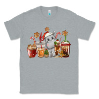 Heather Grey hippopotamus coffee cups christmas Classic Tee - CowGirlArtShop
