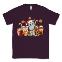 Plum hippopotamus coffee cups christmas Classic Tee - CowGirlArtShop