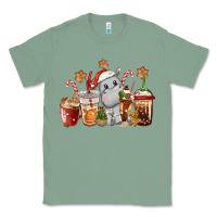 Sage hippopotamus coffee cups christmas Classic Tee - CowGirlArtShop