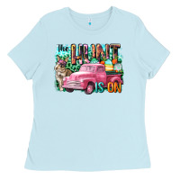 Baby Blue The hunt is on Easter Day Ladies Tee - CowGirlArtShop