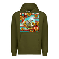 Army Green Charolais Calf Gemstone Premium Hoodie - LillyAllenDesigns