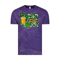 Cloud Purple St. Patrick's Bad and boozy Vintage Tee - OliviaCreatesArt