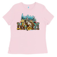 Bubblegum Pink Horse mom mother's day Ladies Tee - HowdyJamesFarm