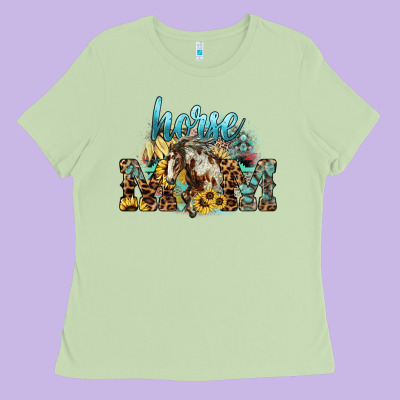 Horse Mom Mother's Day Ladies Tee Designed By Howdyjamesfarm