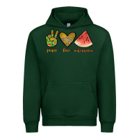 Forest Green peace love watermelon Urban Hoodie - JahusDesignShop