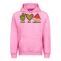 Fuchsia Pink peace love watermelon Urban Hoodie - JahusDesignShop