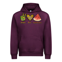 Mauve Wine peace love watermelon Urban Hoodie - JahusDesignShop