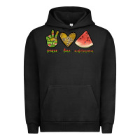 Pigment Black peace love watermelon Urban Hoodie - JahusDesignShop