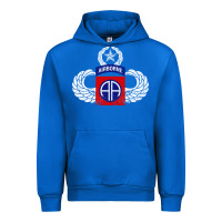 Cobalt 82nd Airborne Div Parachutist Wings and Patch - Distressed Urban Hoodie - baoMotion