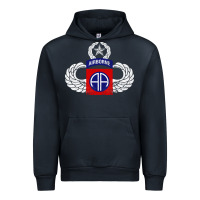 Navy 82nd Airborne Div Parachutist Wings and Patch - Distressed Urban Hoodie - baoMotion