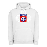 Pigment Lunar Rock 82nd Airborne Div Parachutist Wings and Patch - Distressed Urban Hoodie - baoMotion
