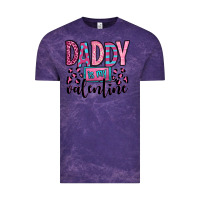 Cloud Purple daddy is my valentine Vintage Tee - OliviaCreatesArt