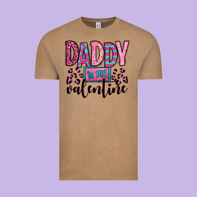 Daddy Is My Valentine Vintage Tee Designed By Oliviacreatesart