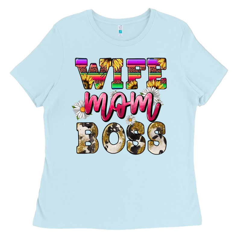 Wife Mom Boss Daisy Mother's Day Ladies Tee by HowdyJamesFarm | Teevron