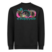 Black with god all things are possible race Heavyweight Sweatshirt - AdoDesignShop