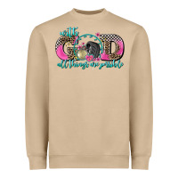Mushroom with god all things are possible race Heavyweight Sweatshirt - AdoDesignShop