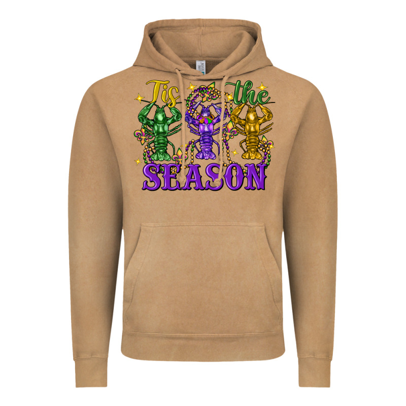 Tis The Season Crawfish Mardi Gras Vintage Hoodie by FaDigitalArtStudio | Teevron