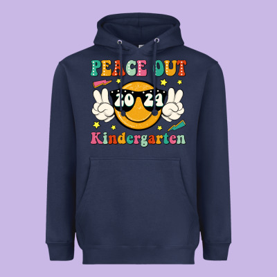 Peace Out 2024 Kindergarten Heavyweight Hoodie Designed By Jahusdesignshop