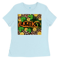 Baby Blue St. Patricks Day lucky Ladies Tee - CowGirlArtShop