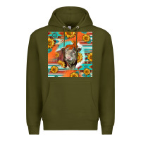 Army Green Hereford Bull Premium Hoodie - LillyAllenDesigns