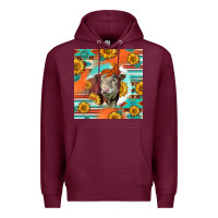 Burgundy Hereford Bull Premium Hoodie - LillyAllenDesigns