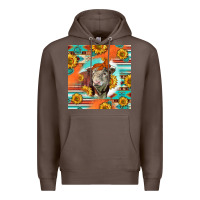 Coffee Hereford Bull Premium Hoodie - LillyAllenDesigns