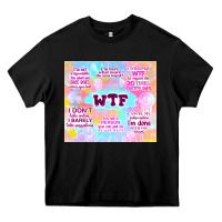 Black sarcastic wtf Heavy Core Tee - TumblerDesignByShophia