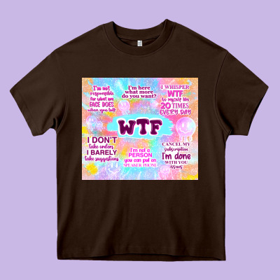 Sarcastic Wtf Heavy Core Tee Designed By Tumblerdesignbyshophia