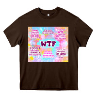 Chocolate Brown sarcastic wtf Heavy Core Tee - TumblerDesignByShophia